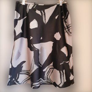 BOGO - NWT KAPALUA Black grey abstract lined skirt Size 8